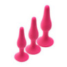 Kit 3 Plugs Anales Silicona Dream Toys Flirts Cruved Anal Training Kit