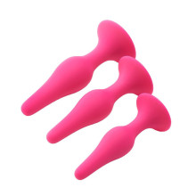 Kit 3 Plugs Anales Silicona Dream Toys Flirts Cruved Anal Training Kit