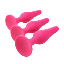 Kit 3 Plugs Anales Silicona Dream Toys Flirts Cruved Anal Training Kit