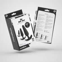 Kit 3 Plugs Anales Silicona Tic Tac Toe