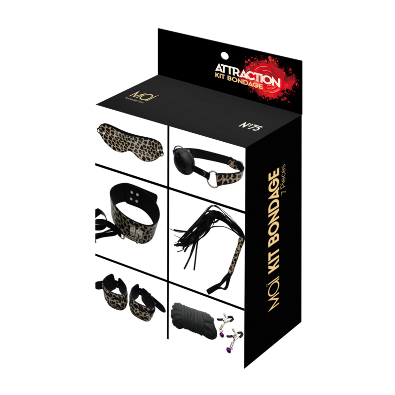 Kit BDSM Mai Nº75 7 Piezas Leopardo