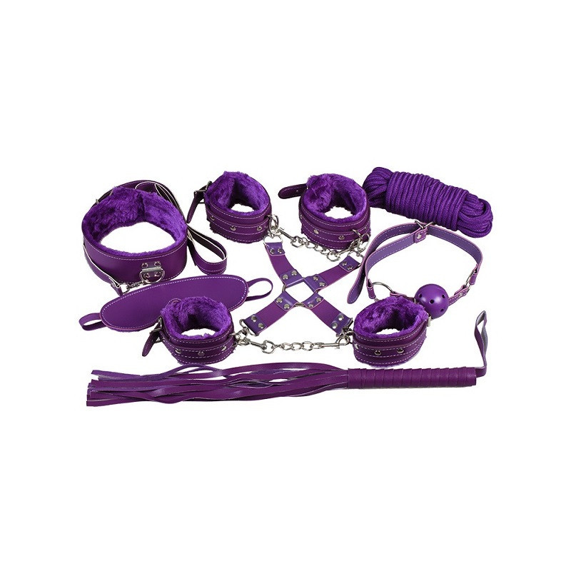 Kit BDSM Secret Play 8 Piezas Morado Love  Play & Enjoy