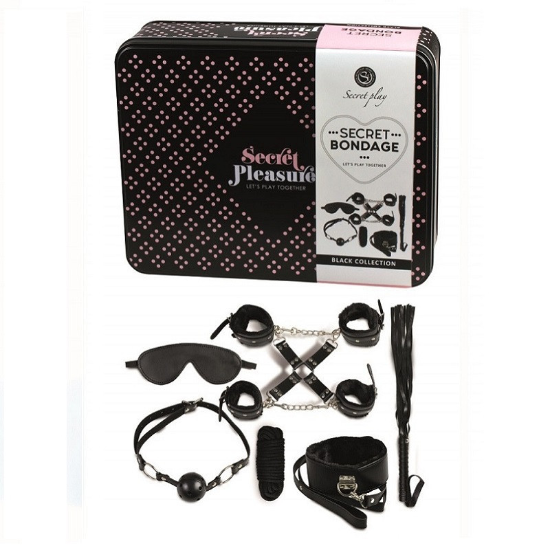 Kit BDSM Secret Play 8 Piezas Negro Love Play & Enjoy