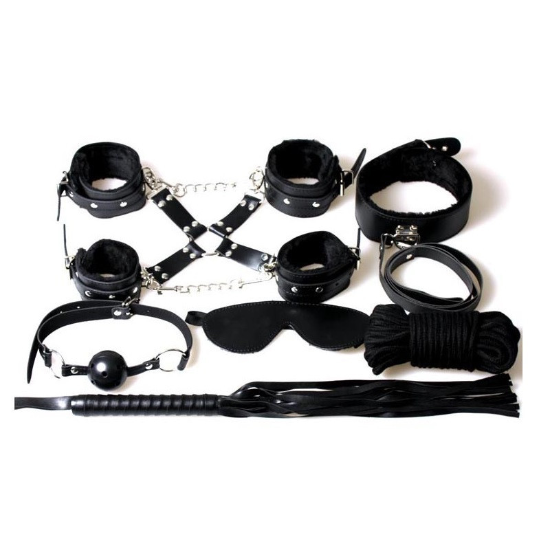 Kit BDSM Secret Play 8 Piezas Negro Love Play & Enjoy