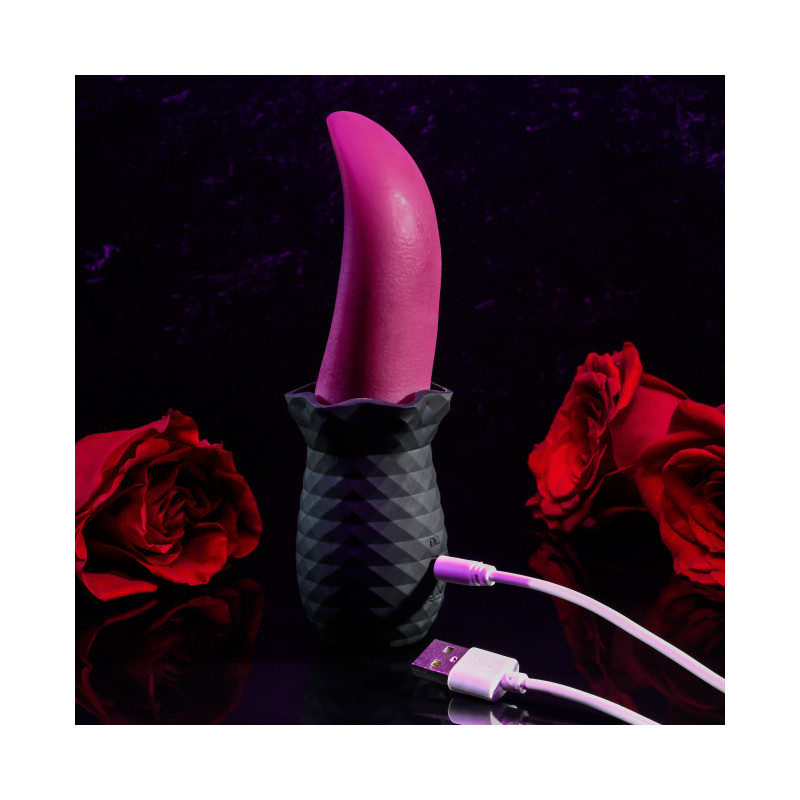 Estimulador Recargable Tongue Teaser Lengua Vibradora con Movimiento