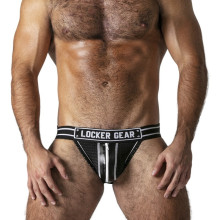 Lencería Suspensorio Locker Gear LK0220 Jockstrap Zipper Blanco