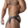 Lencería Suspensorio Locker Gear LK0220 Jockstrap Zipper Blanco