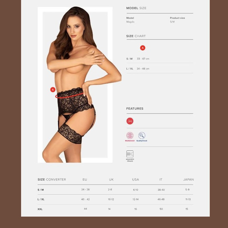 Liguero Obsessive Negro Joylace