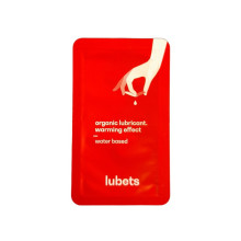 Lubricante Lubets Ecológico Base Acuosa  Efecto Calor Sobre de 4 ml