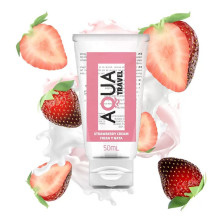 Lubricante Aqua Travel Fresa Y Nata 50 ml
