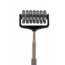 Masajeador Rodillo Con Mango Extensible Gris
