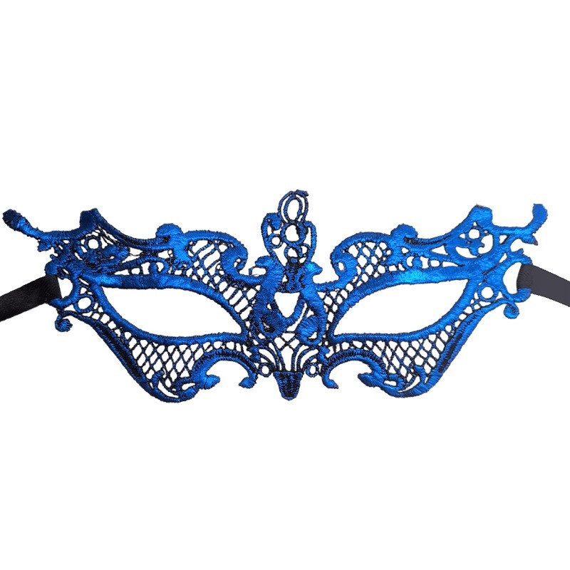 Máscara Eclipse Celeste Encaje Azul