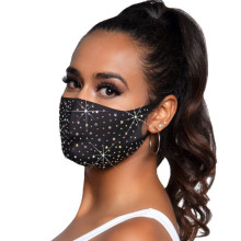 Mascarilla Leg Avenue Negro M1005 Naya Rhinestone