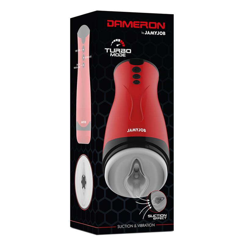 Masturbador Masculino Recargable Jamyjob Dameron Vibrador Y Succionador
