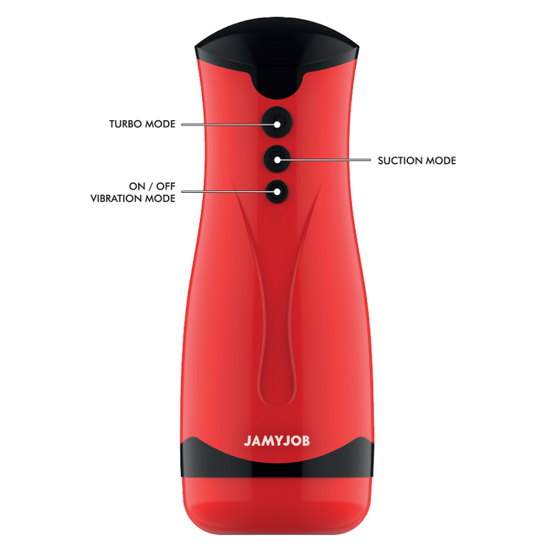 Masturbador Masculino Recargable Jamyjob Dameron Vibrador Y Succionador