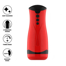 Masturbador Masculino Recargable Jamyjob Dameron Vibrador Y Succionador