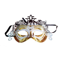 Máscara Fantasía Dorada Y Blanca