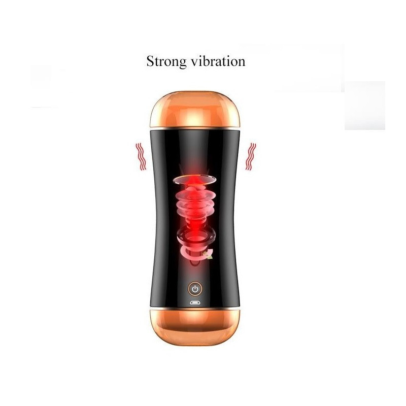 Masturbador Masculino Recargable Vagina y Ano Vibrador Foxshow Boss Series