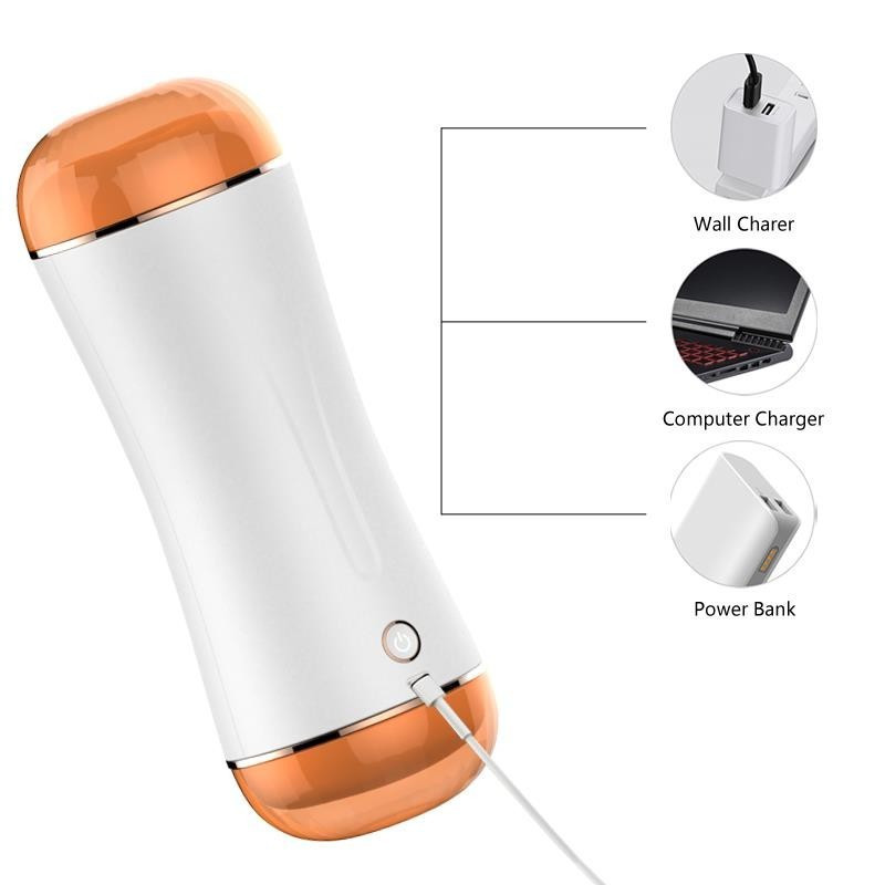 Masturbador Masculino Recargable Vagina y Boca Vibrador Foxshow boss series