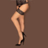 Medias Obsessive Beige Lisas Encaje Negro Joylace