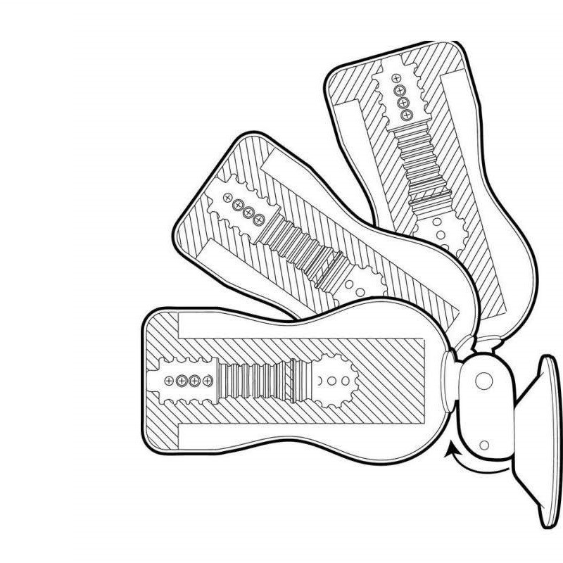 Masturbador Realístico Easy rider Vagina Con Ventosa Shot Toys