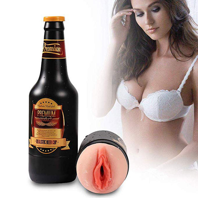 Masturbador Realístico Vagina Botella Cerveza Premium