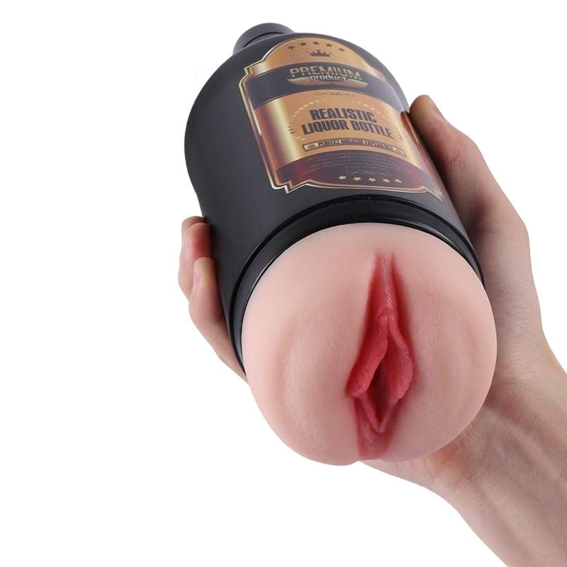 Masturbador Realístico Vagina Botella Licor