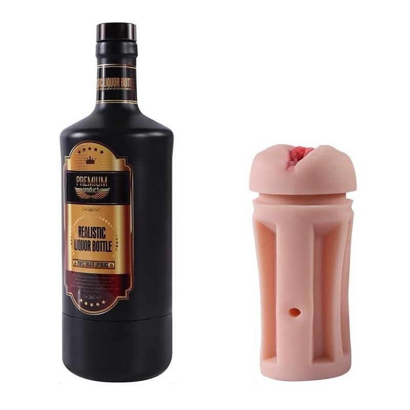 Masturbador Realístico Vagina Botella Licor
