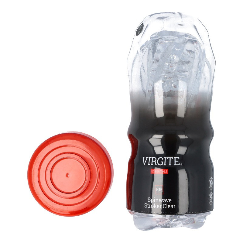 Masturbador Texturado Virgite E15 Spinwave Stroker Clear