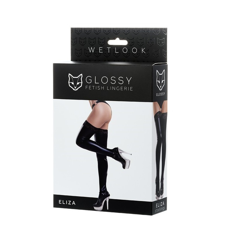 Medias Glossy Wetlook Blonda Eliza