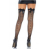 Medias Leg Avenue 9128 Negro Red Costura Trasera Decorada