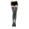Medias Leg Avenue Negro 9762 Encaje Floral