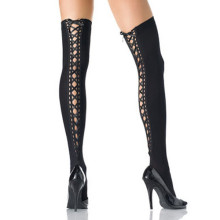 Medias Leg Avenue Negro Lisas 6289 Entrelazado