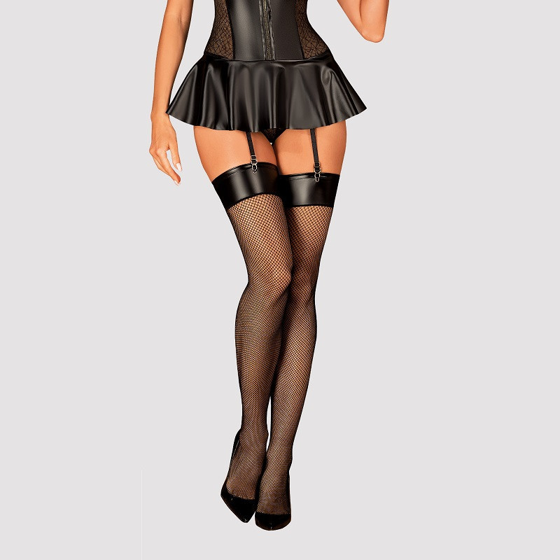 Medias Obsessive Liga Negra Wetlook