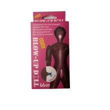 Mini Muñeca Hinchable Pelo Negro