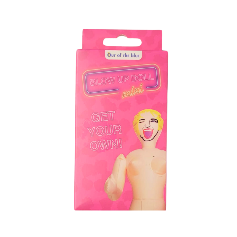 Mini Muñeca Hinchable Pelo Rubio