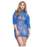 Mini Vestido De Leg Avenue 86571 Azul Encaje Floral