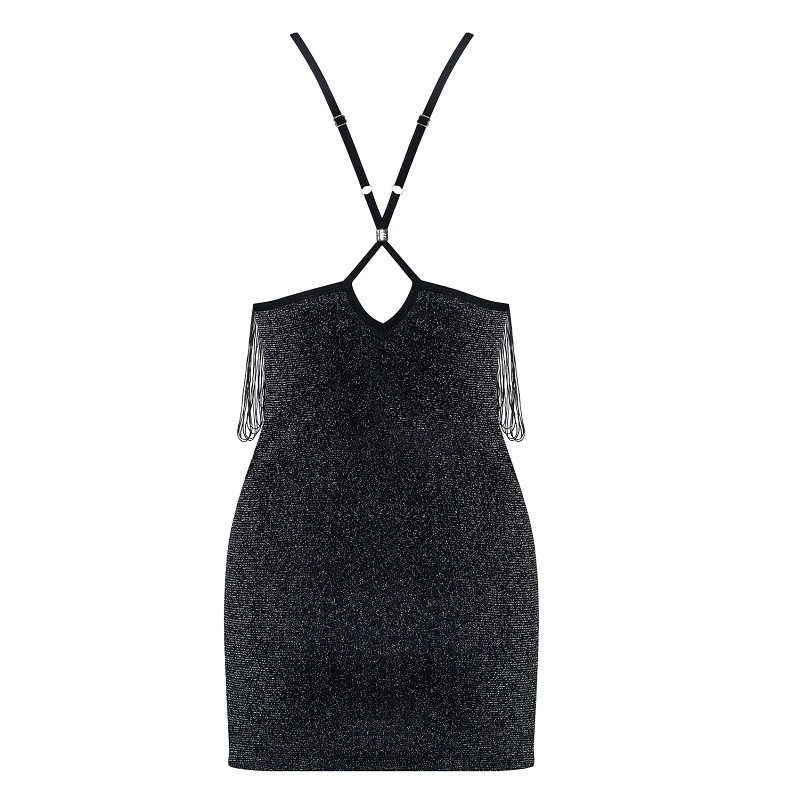 Mini Vestido De Obsessive Negro 824