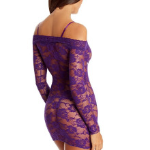 Mini Vestido Violeta Encaje Kingston