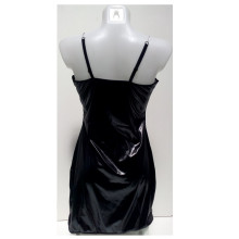 Mini Vestido Wetlook Cremallera