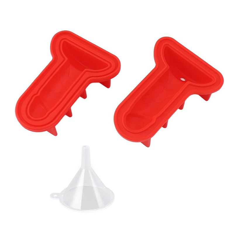 Molde Hielo Silicona Rojo Pene 3D
