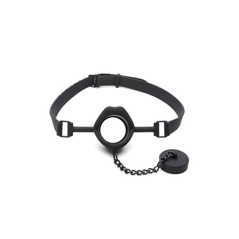 Mordaza Abierta Boca Con Tapón Silicona Stopper Scandal