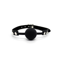 Mordaza Bola Maciza Silicona Fetish Tentation Negra
