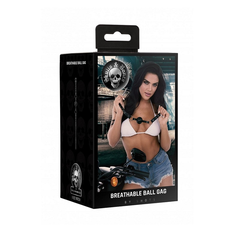 Mordaza Bola Transpirable Ouch Calaveras Y Pinchos