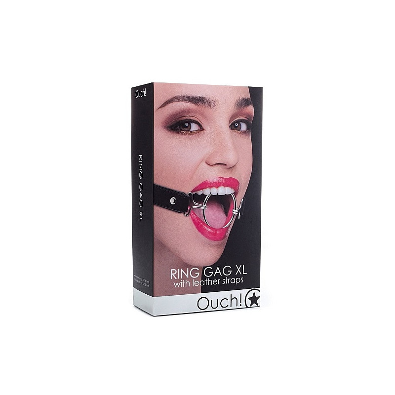 Mordaza Con Anillo Ouch Ring Gag XL Negra
