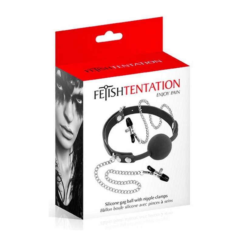 Mordaza Con Pinzas Bola Silicona  Fetish Tentation