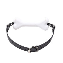Mordaza Hueso Silicona Blanco Talla L BDSM Line
