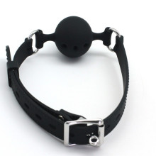 mordaza Transpirable Silicona Negra Fetish Addict M