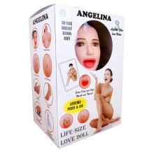 Muñeca Hinchable Con Masturbador y Vibración Angelina Boss Series