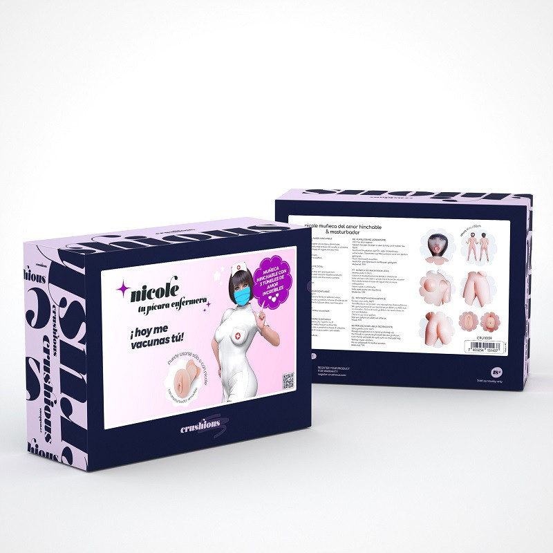 Muñeca Hinchable Nicole La Enfermera + Masturbador extraíble